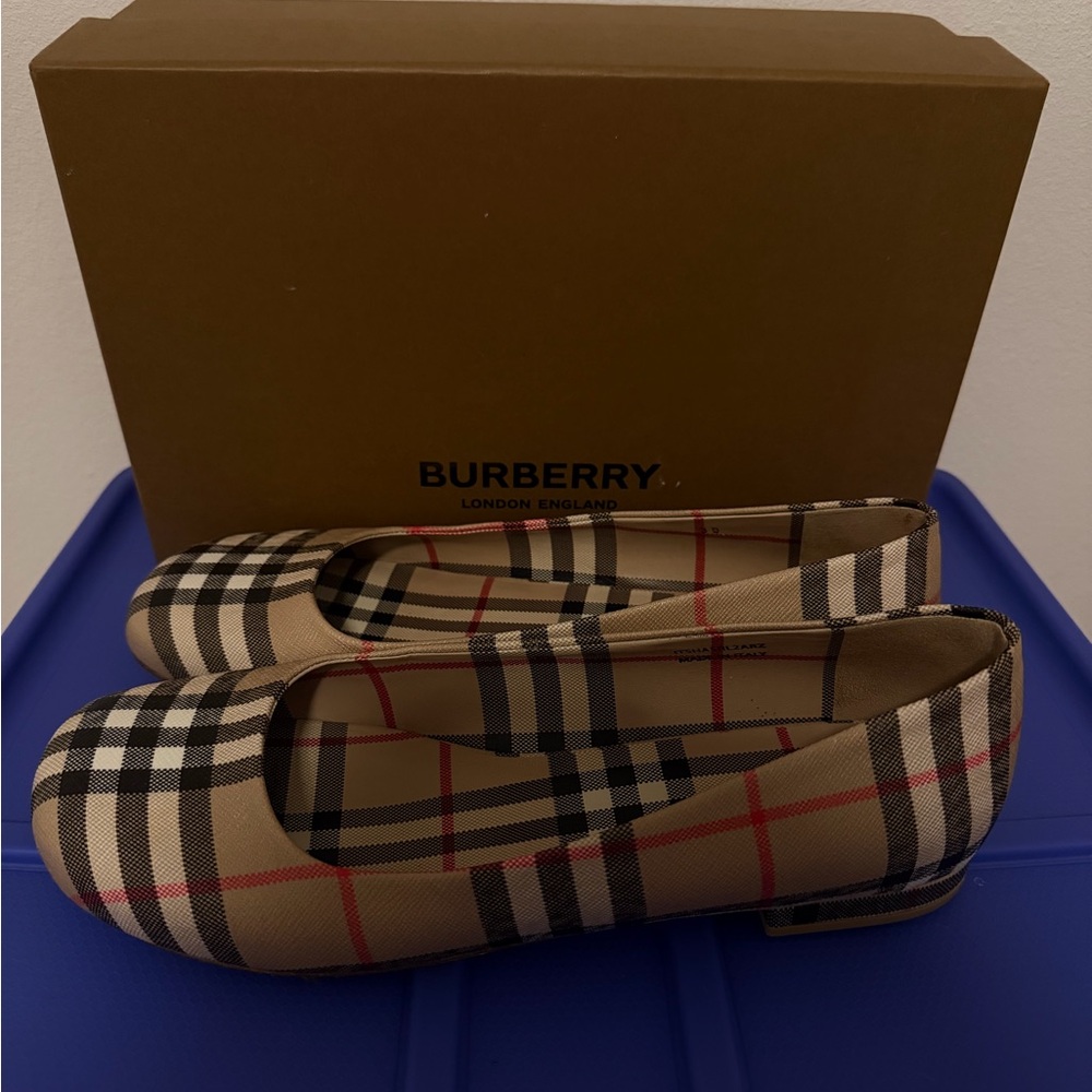 Burberry Joy Vintage Check Patent Ballerina